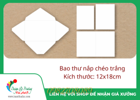Bao thư nắp chéo 12x18cm