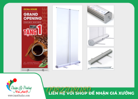 STANDEE CHÂN CUỐN NHÔM