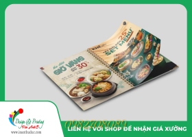 IN MENU ĐÓNG CUỐN LÒ XO