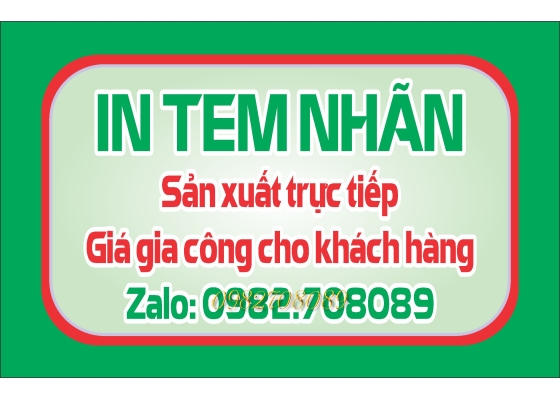 In tem nhãn gia công