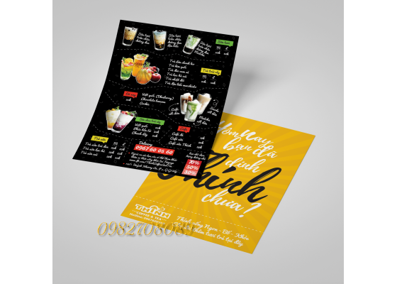 Tờ rơi A4 in số lượng ít 