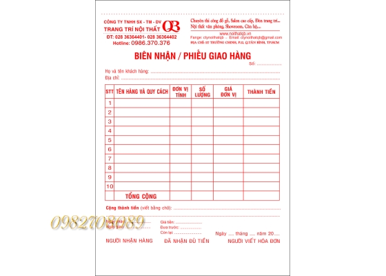 IN PHIẾU GIAO HÀNG