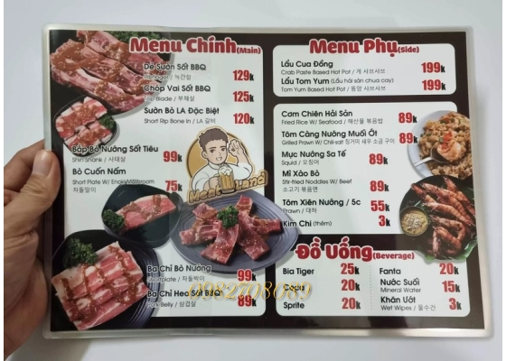 MENU ÉP PLASTIC