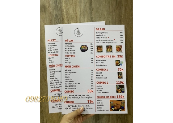 MENU ÉP PLASTIC