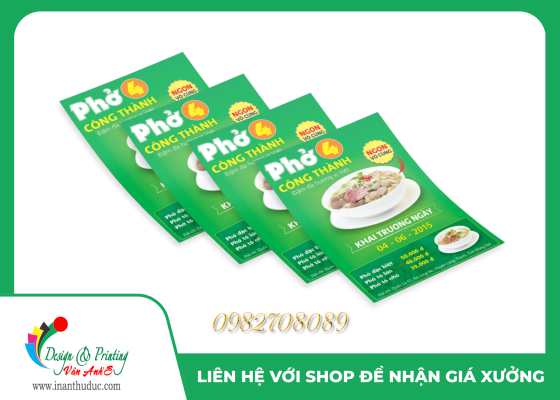 Tờ rơi A4 in số lượng ít 