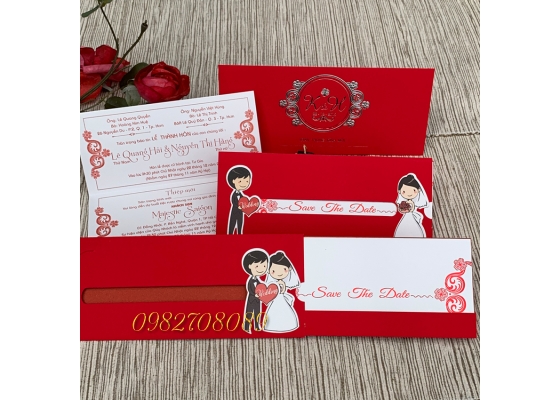 MẪU THIỆP CƯỚI 2008 đỏ nhung